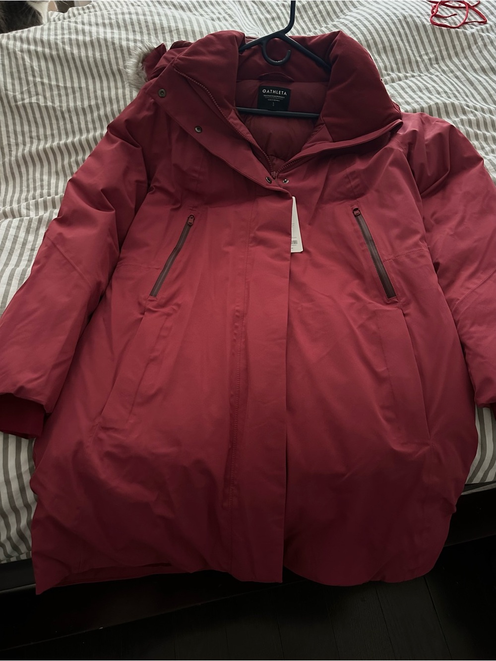 Athleta Outbound Parka II – Burgundy Winter Coat – Size Large – NWT